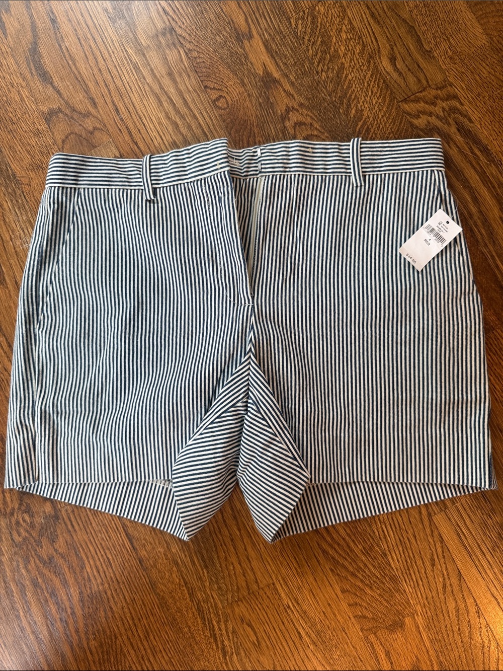 GAP Striped Tailored Shorts — Blue & White